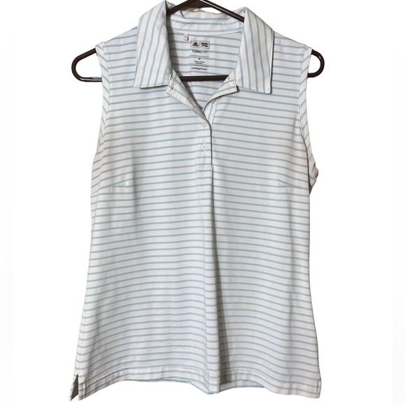 adidas Tops - Adidas CLIMALITE Sleeveless 1/4 Button Collared Athletic Golf Shirt Medium